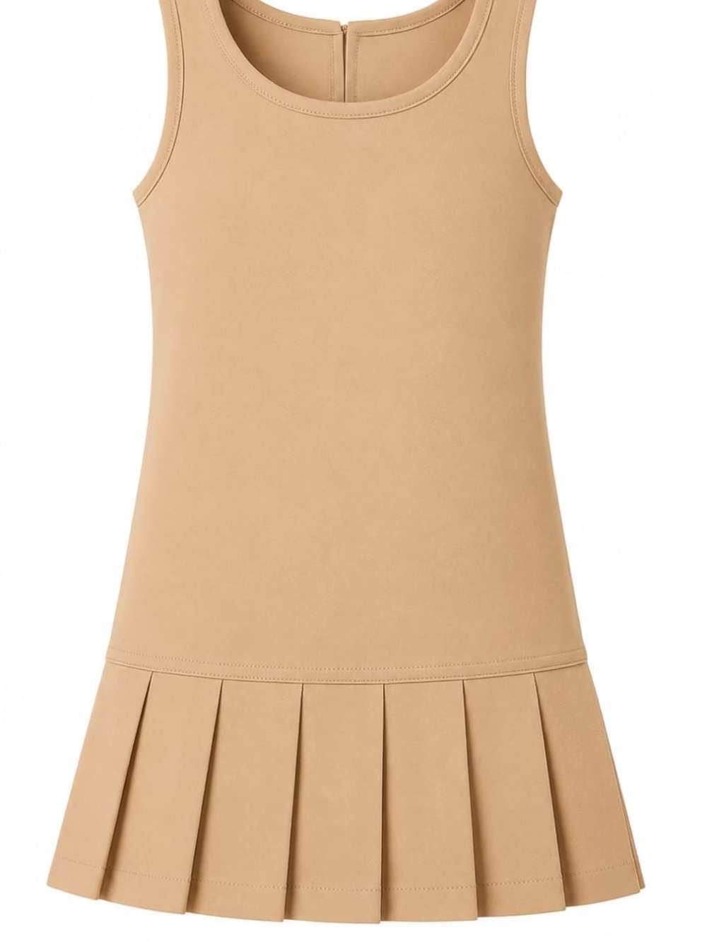 Premium Wear Girls' Front-Button Pleated School Uniform Jumper – Khaki